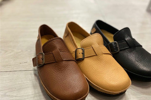 【ant-riche YR0300 ブラウン】WOMENS AKAUSHI レザーベルトシューズ